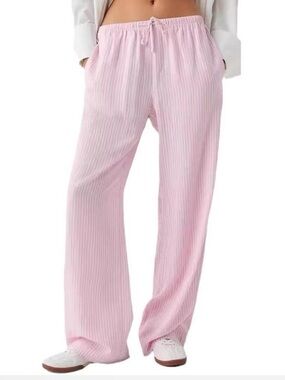 PacSun Light Pink Wide-Leg Drawstring Pants
